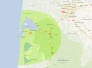 carte rayon d'action